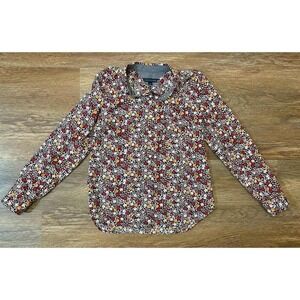 Tommy Hilfiger Heritage Floral‎ Collard Button Up Shirt Women's Size M